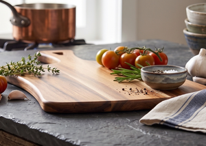 Planche à découper rectangulaire décorative en bois d'acacia et bambou, durable, pour servir la pizza et couper le fromage en cuisine (vente en gros) - Product Image 3