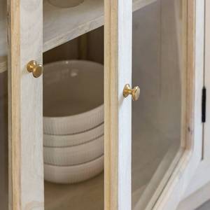 Aparador con frente de vidrio de madera de mango blanqueada Vandana Sereno Neo - Product Image 6