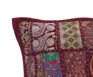 Surtido Sari Patchwork funda de cojín bordado Patchwork funda de almohada Sari funda de cojín - Product Image 6