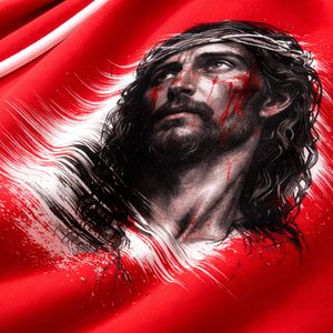 Servicio OEM, Venta al Por Mayor, Shorts de Algodón para Hombre con Diseño Personalizado de Jesús, Nueva Llegada, Marca Privada, Shorts Rojos para Hombre - Product Image 4