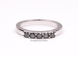 Lab Salt - Pepper diamond Eternity Band | Diamond Eternity Ring | Wedding Band | Engagement Ring |Anniversary Promise Ring Gift - Product Image 4