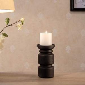 Porte-bougie en bois moderne fait main, pot décoratif au design unique pour la maison, le jardin et les fêtes, qualité supérieure au meilleur prix - Product Image 2
