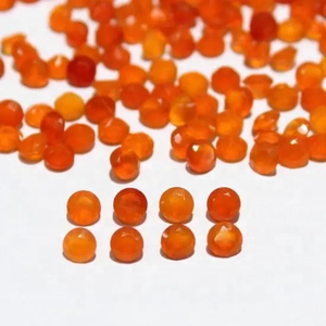 Pierre précieuse en cornaline naturelle de 2 mm, facettée, ronde, taille brillante, qualité propre, pierre précieuse calibrée, faite à la main pour la fabrication de bijoux - Product Image 2