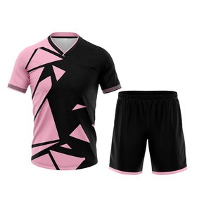 Ensembles d'uniformes de football respirants, légers, à séchage rapide, avec impression par transfert thermique personnalisée, imprimés sur toute la surface, pour l'entraînement sportif - Product Image 2