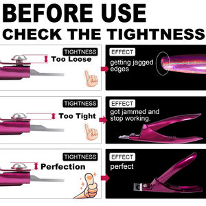 Coupe-ongles professionnels en acier inoxydable pour faux ongles en acrylique, soins personnels, coupe-ongles durable pour manucure/pédicure, mâchoire large - Product Image 4