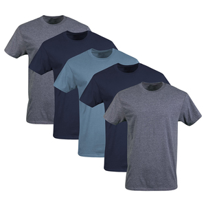 เสื้อยืดคอกลมแขนสั้นสีดำราคาส่ง ทรงปกติ สีพื้น ผ้าถักเนื้อนุ่ม 100% คอตตอน ดีไซน์เรียบง่าย - Product Image 2