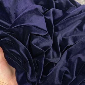 Luxury Royal <b>Blue</b> 100% Polyester Velvet Fabric 130 GSM Woven Medium Weight Wrinkle Resistant Soft Breathable Wedding Suits - Product Image 1