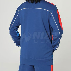 เสื้อแจ็คเก็ตแทร็คผู้ชาย เสื้อผ้ากีฬาแบบกำหนดเอง เสื้อแจ็คเก็ตฝึกซ้อม ผ้าบางเบา ระบายอากาศได้ดี ซิปเต็มตัว ชุดทีม ชุดออกกำลังกาย - Product Image 4