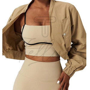 Fully Customized Design Logo Women's Cropped <b>jackets</b> Manufacturer High Quality Women's Cropped <b>jackets</b> for Women - Product Image 3