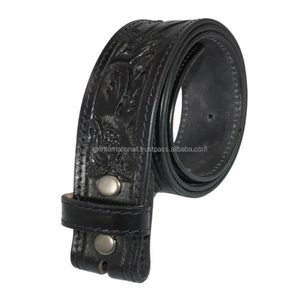 Cinturón de herramientas de cuero occidental de grano completo de una pieza para hombre cinturón de cuero tallado grabado con diseño floral clásico para vaquera - Product Image 6