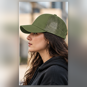 Casquette Trucker Unisexe à 6 Panneaux en Mousse, Dos en Maille, Visière Plate, Fermeture Snapback, Logo Brodé, Design Personnalisé, Faible MOQ - Product Image 4
