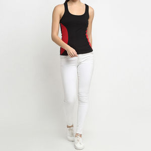 Best Selling New Arrival Fashionable Breathable Knitted Short Women's Gym Workout Tank <b>Top</b> Customized Logo Slim Fit Trade - Product Image 3
