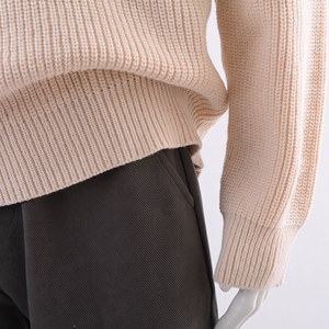 Cardigan en laine unie pour homme, col roulé 1/4 zip, manches classiques, anti-boulochage, tricot épais, idéal pour l'hiver - Product Image 2