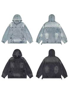 เสื้อฮู้ดยีนส์คุณภาพสูงสำหรับผู้ชาย มีไซส์และสีให้เลือกตามสั่ง ดีไซน์ล่าสุด - Product Image 5