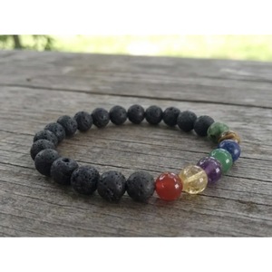Bracelet de guérison en cristal artisanal avec perles de turquoise africaine 7 chakras - Vente en gros - Product Image 3