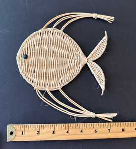 Vietnam Handmade Woven Rattan Fish <b>Wall</b> <b>Decor</b> Natural <b>Wicker</b> Coastal Nautical Boho Beach Style Home Decoration Supplier - Product Image 5