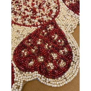 Handmade Beaded Fabric Luxury Table <b>Runner</b> Irregular Shape Glam Design <b>Black</b> Gold Embroidery Eco-Friendly Mats Pad - Product Image 3