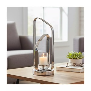 Modern Aluminum <b>Lantern</b> Candle Holder 17 Inch <b>Tall</b> Handmade Eco-Friendly Durable Home Decoration - Product Image 4