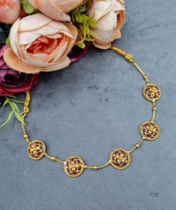 Collar Étnico Floral de Lujo con Pendientes de Botón, Conjunto de Joyería Minimalista al por Mayor para Mujeres, Accesorios para Bodas, Fiestas y Eventos Festivos - Product Image 2