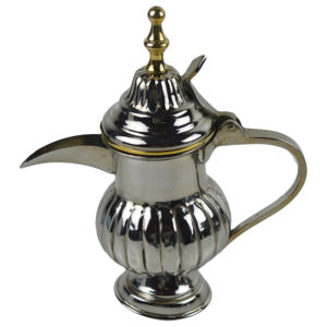 Royal Designer Arabic Kettles Brass Classic <b>Tea</b> Pot Best for Coffee Storage Design Silver Plated Finishing Design Morning Use - Product Image 5