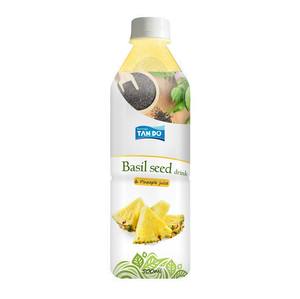 Vente en gros de boissons aromatisées aux graines de basilic en bouteille PET de 500 ml, boisson naturelle, fournisseur OEM, étiquette privée, provenance du Vietnam, haute qualité - Product Image 5