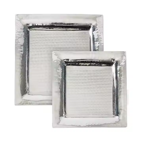 Premium Stainless Steel Multi-Functional <b>Small</b> Size Tray Household Tea Coffee Juice Glass Serving & <b>Storage</b> Ornament - Product Image 2