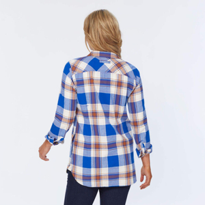 Chemises en flanelle pour femmes, chemise en flanelle unie classique pour femmes, douce et confortable, boutonnée sur le devant, vêtements décontractés d'automne, 100% coton - Product Image 3