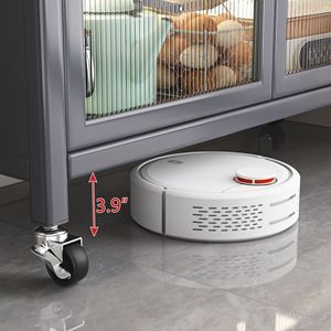 Mobili da cucina a più livelli con ante apribili, contenitore per microonde domestico con ciotole laterali, organizzazione da pavimento a soffitto - Product Image 6