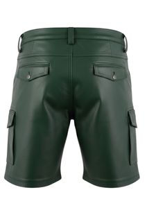 Servicio OEM, Pantalones Cortos de Cuero para Hombre, Personalización Disponible, Cordón Ajustable, Transpirables, Seis Bolsillos, Pantalones Cortos de Cuero Casuales para Hombre - Product Image 4