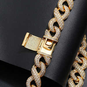 Collier cubain Miami Hip Hop 15 mm en argent 925 avec chaîne à maillons, diamants VVS et moissanite, vente en gros d'usine pour hommes et femmes - Product Image 3