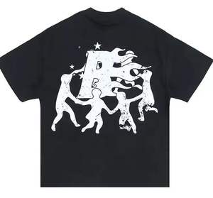 Nuevas Camisetas Oversize de Moda 2026 para Hombre, Estampado DTF Personalizado, Estilo Urbano de Lujo, Jersey de Algodón 100% de 160 g/m² de Alto Gramaje, Parte Delantera - Product Image 1