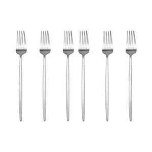 Vente directe en usine, ensemble de fourchettes de table de mariage en acier inoxydable plaqué argent avec poignée d'extrémité au design incroyable - Product Image 3