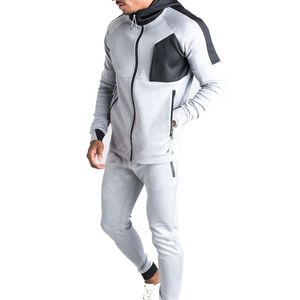 Survêtement unisexe décontracté à capuche pour l'hiver, idéal pour le sport et l'entraînement, 100 % coton, vente en gros - Product Image 2