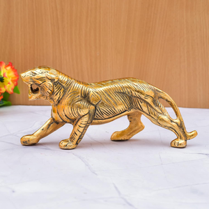Estatua de Tigre de Metal Hecha a Mano, Escultura de Animal Salvaje Rugiente, Pieza Decorativa para el Hogar, Oficina, Decoración de Mesa y Regalo - Product Image 6