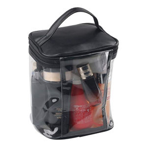 Sac cosmétique réutilisable en PVC pour cadeaux et usage quotidien, sac à maquillage transparent avec poche intérieure, imperméable, personnalisable, fabriqué au Vietnam - Product Image 2