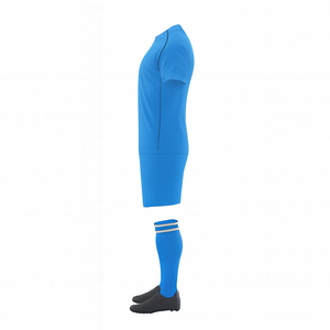 Men's Blue <b>Soccer</b> Jersey Set Short Sleeve Crew Neck Moisture Wicking Polyester Uniform All Seasons Adult Sportwear - Product Image 2