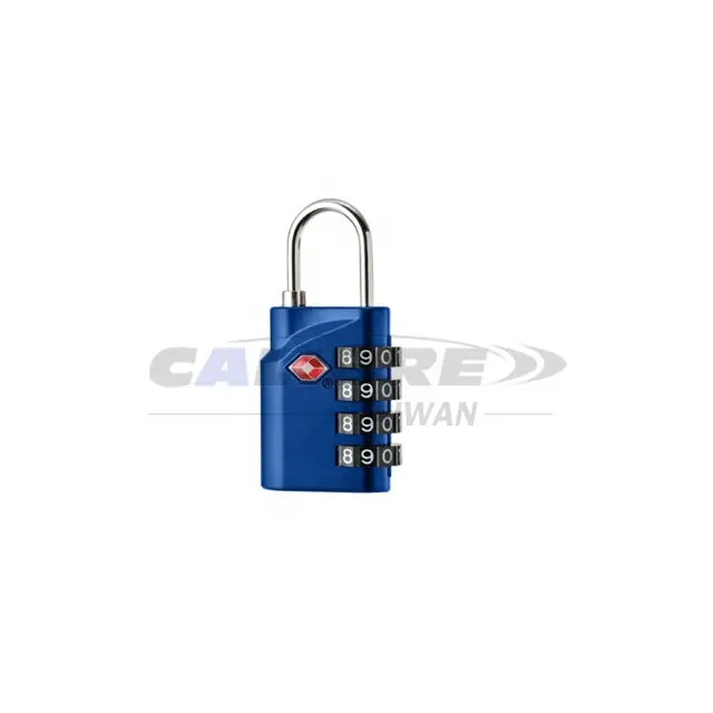 CALIBRE 4 chiffres 3.8mm dia manille combinaison cadenas ABS cadrans corps en alliage, serrure à bagages approuvée TSA