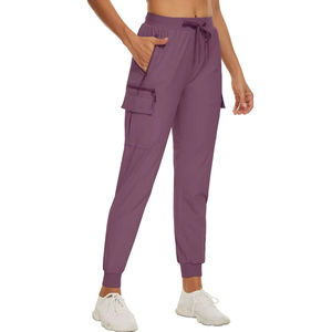 Pantalones Jogger de Lona Transpirables para Mujer, Cintura Elástica, Color Sólido, Gruesos y Cálidos, para Entrenamiento, Largos, Invierno 2025 - Product Image 1