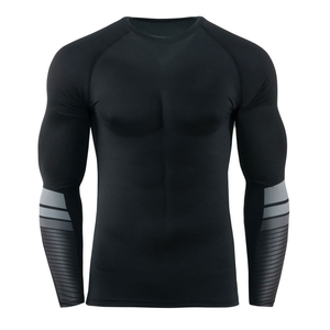 <b>Compression</b> Gym <b>Shirts</b> Long Sleeve Custom Rashguard Comfortable MMA Sublimated Men's Rash Guard in Different Color - Product Image 3