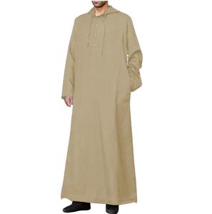Jubba Thobes Casual para Hombre, Modelo Reciente, Transpirable, Color Sólido, Hecho a Medida, Jubba Masculina de Oriente Medio, Talla Grande, Precio al por Mayor - Product Image 1