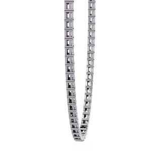 Collier en or blanc avec diamants, style Tagua, ensemble de bijoux fins, chaîne élégante pour femmes - Product Image 2