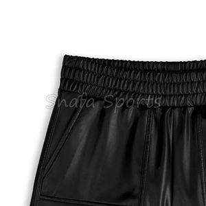 Breathable Design Low MOQ Fully Customized Leather Women Biker Shorts High Quality Quick Dry Elastic Waist Custom Color - Product Image 5