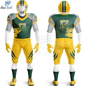 Wholesale Custom American Football Uniform Sublimated Jersey Pants Set Short Sleeve Quick Dry Breathable Men's - Product Image 2