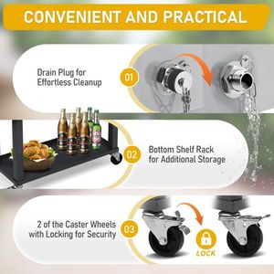 Refrigeratore d'aria in ferro da 80QT con ripiano: prodotto pratico ed elegante - Product Image 3