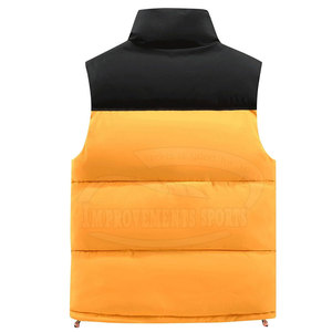 Label privé gilet bouffant de couleur contrastée nouveauté hommes gilet bouffant fermeture éclair complète hommes gilet bouffant - Product Image 2