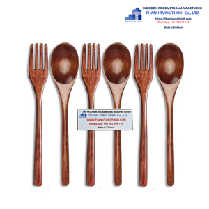 Cuillères en bois sculptées à la main en forme de poisson, ensemble d'ustensiles légers pour la cuisine, fabriqués au Vietnam - Product Image 2