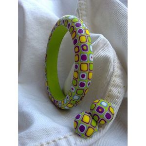 Bracelets en bois élégants faits à la main pour femmes, bijoux de mode traditionnels, bracelets en bois peints - Product Image 4