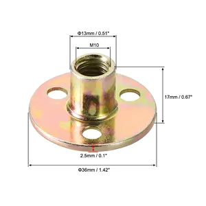 Nhà máy mạ kẽm chất lượng cao đồ nội thất t Nut ốc vít thép carbon leo núi Brad lỗ t Hạt