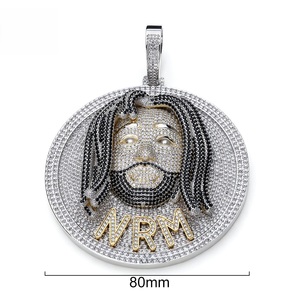 Pendentif personnalisé en argent 925 avec diamant de laboratoire pour homme, médaillon photo glacé, collier hip-hop tendance, bijoux de luxe - Product Image 6