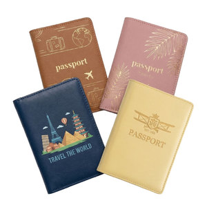 Custom Leather <b>Passport</b> Holder Slim Travel <b>Wallet</b> with Card Slots OEM Promotional Gifts - Product Image 2